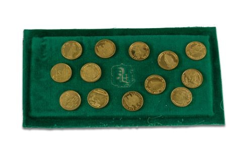 TRECE ARRAS EN ORO AMARILLO 