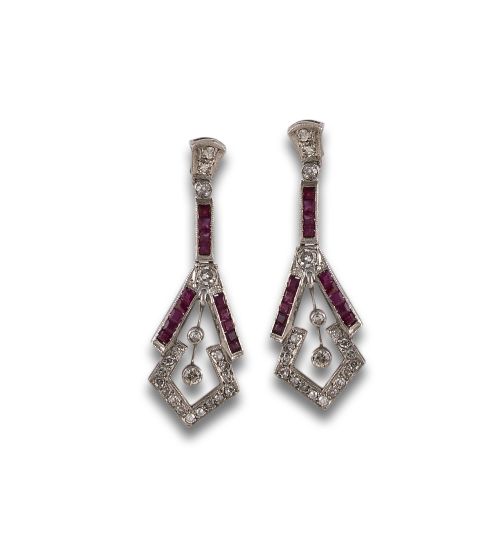 PENDIENTES DIAMANTES 1 CT. Y RUB