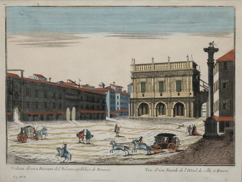 FAMILIA REMONDINI  S.XVIII, "Vista óptica del Palacio de la