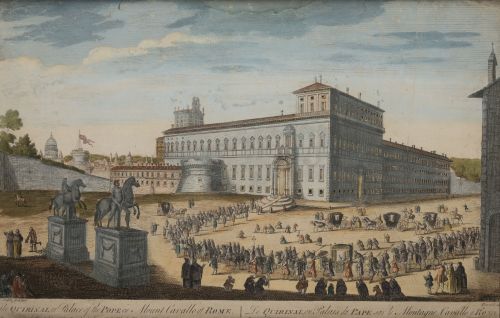 NATHANIEL PARR, "Vista óptica del Palacio del Quirinal de R