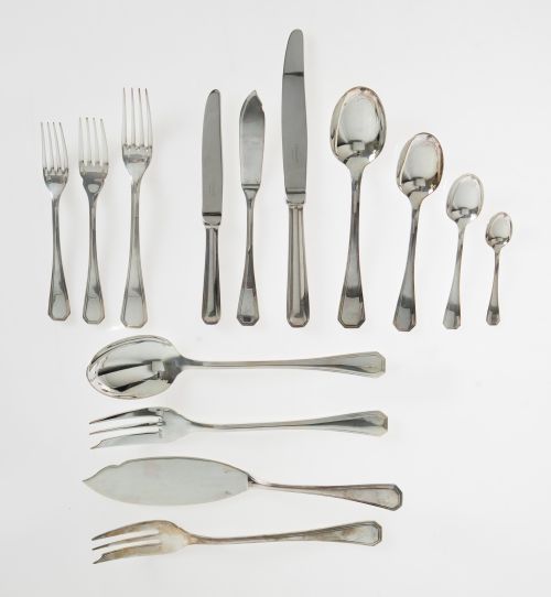 Cubertería de metal plateado, Christofle, Francia, S.XX