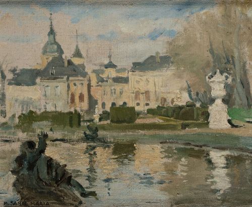 MARCELIANO SANTA MARÍA, "Vista del Palacio de la Granja des