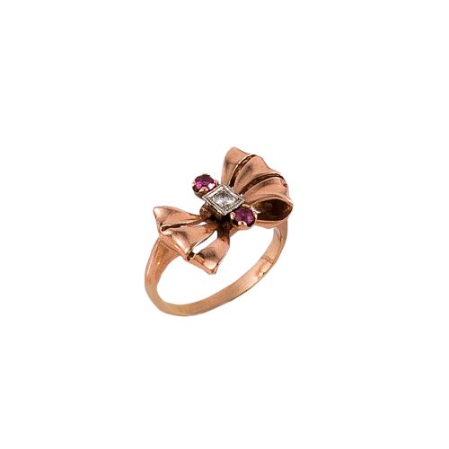 RING, RETRO 40S BOW SHAPED