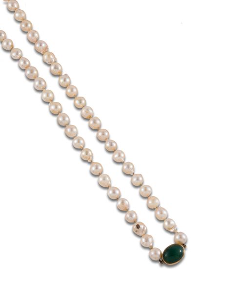 COLLAR DE PERLAS CULTIVADAS Y AVENTURINA