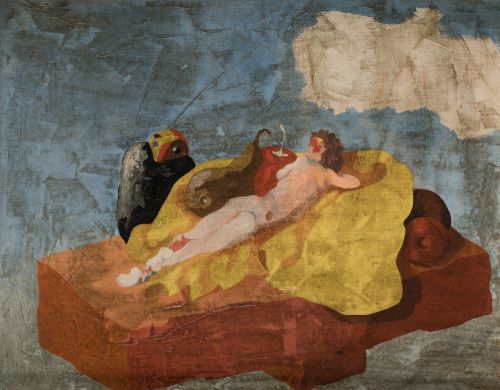 JORGE CASTILLO, "Mujer pájaro", Óleo sobre tablex