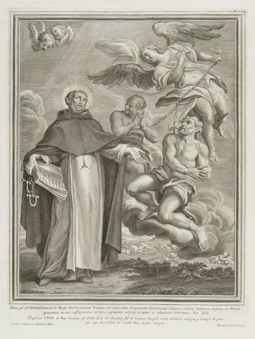 BENOIT FARJAT, "San Juan de Mata", Grabado al cobre