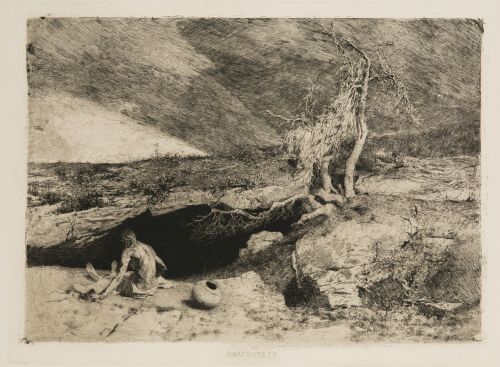 MARIANO FORTUNY Y MARSAL, "Anachoréte (El anacoreta)", Agua