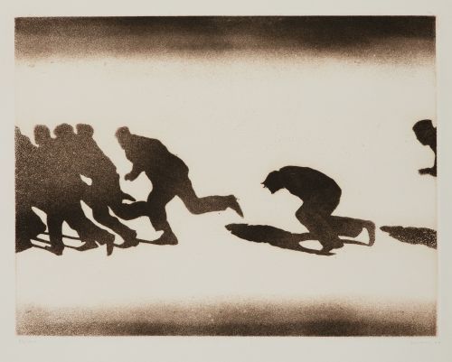 JUAN GENOVÉS CANDEL, "Sin título", 1975, Aguatinta sobre pa