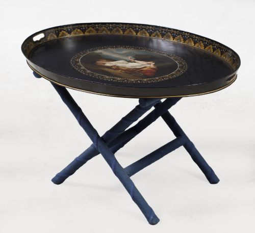 Bandeja victoriana ovalada, Inglaterra, S. XIX