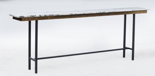Consola se metal y mármol, S.XX