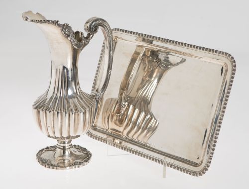 Jarra de agua de plata española, J. Pérez Fernández, ley 91