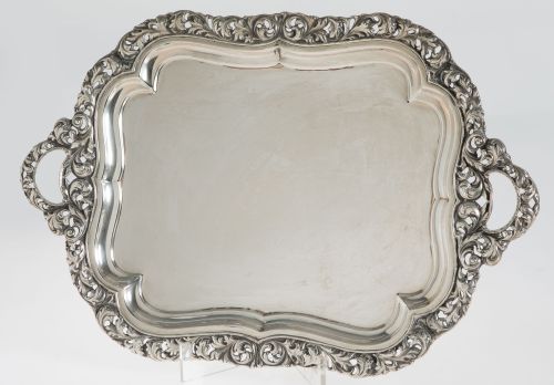 Bandeja de plata con asas, J. Pérez Fernández, ley 916, Esp