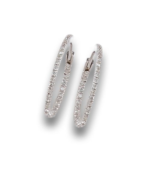 PENDIENTES CRIOLLAS CON DIAMANTES