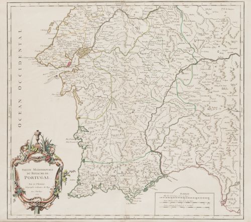 GILLES ROBERT DE VAUGONDY, "Mapa del sur de Portugal, los A