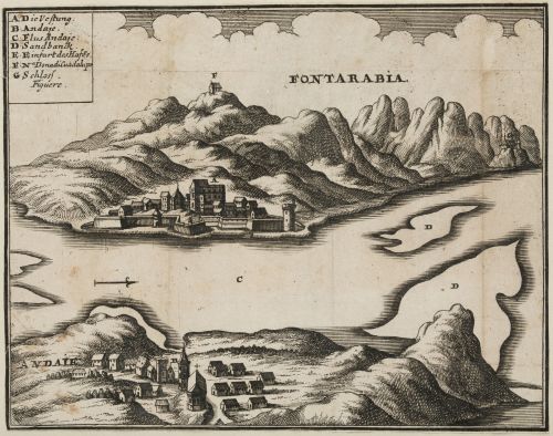 ANÓNIMO, "Fontarabia", Grabado al cobre