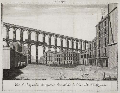 ANTONIO PONZ PIQUER, "Segovia. Vista del Acueducto desde la