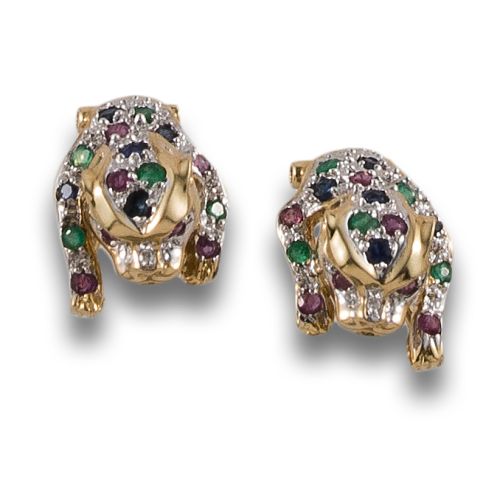 PENDIENTES TIGRE MULTIGEMAS