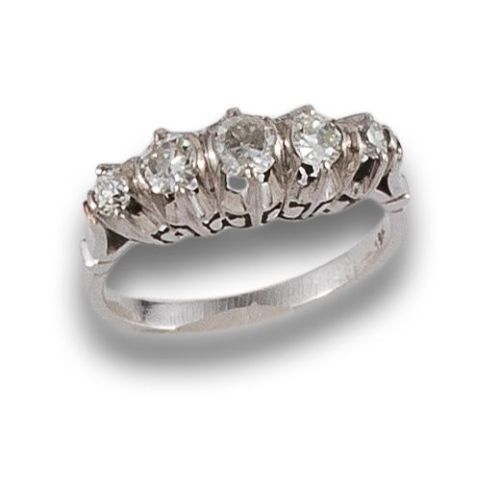 SORTIJA CINTILLO DE ORO AMARILLO CON DIAMANTES