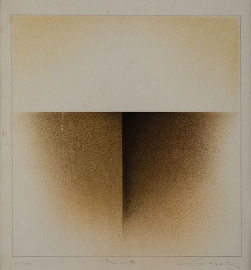 FERNANDO ZÓBEL DE AYALA, "Paisajillo", 1969, Estarcido (pla