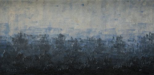  ESCUELA ESPAÑOLA, "Paisaje", Óleo sobre lienzo