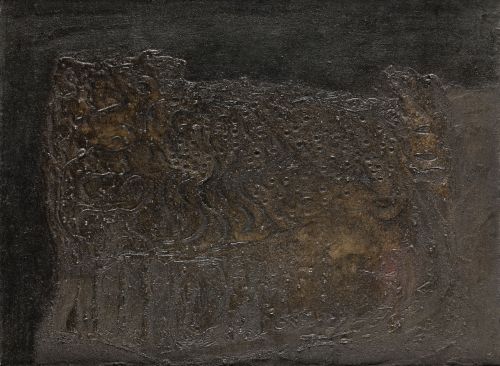 MODEST CUIXART, "Sin título", 1957, Materia y pigmentos sob