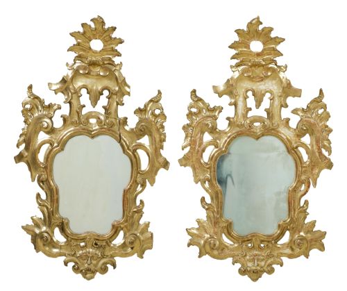 Pair of Rococo cornucopias, Spain, 19th century