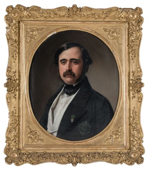 FEDERICO DE MADRAZO Y KUNTZ, "Retrato de caballero", 1849,