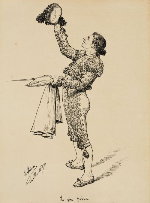 JOSÉ MARÍA CHAVEZ ORTÍZ, "Lo que priva", 1879, Dibujo a tin