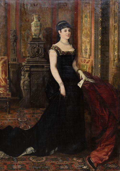 MANUEL FERRAN BAYONA, "Retrato de una joven aristócrata", 1