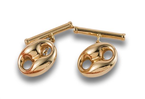PAIR OF YELLOW GOLD CUFFLINKS