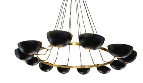 Lámpara de techo de estilo Stilnovo. años 60-70