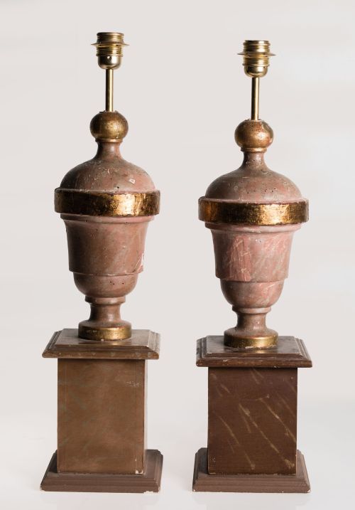 Pareja de lámparas de mesa, posiblemente Inglaterra, pps. S