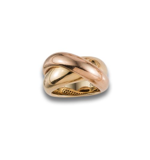 SORTIJA SUAREZ DE ORO BICOLOR