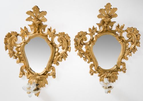 Pareja de cornucopias isabelinas, España, S.XIX