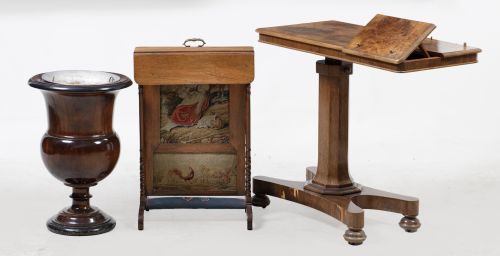 Paraban victoriano convertible en mesa de apoyo, S. XIX