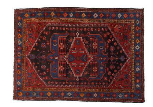 Alfombra persa de lana anudada a mano, S.XX