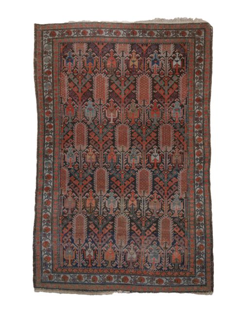 Alfombra persa de lana anudada a mano, S.XX