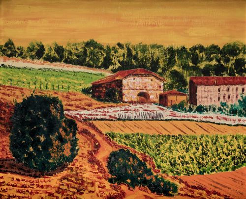 EDUARDO DE LA SOTA, "Gaztelumendi, Vizcaya", 1973, Óleo sob