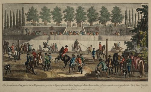 JOHANN ELIAS RIDINGER, "Serie Ecuestre", Pareja de grabados