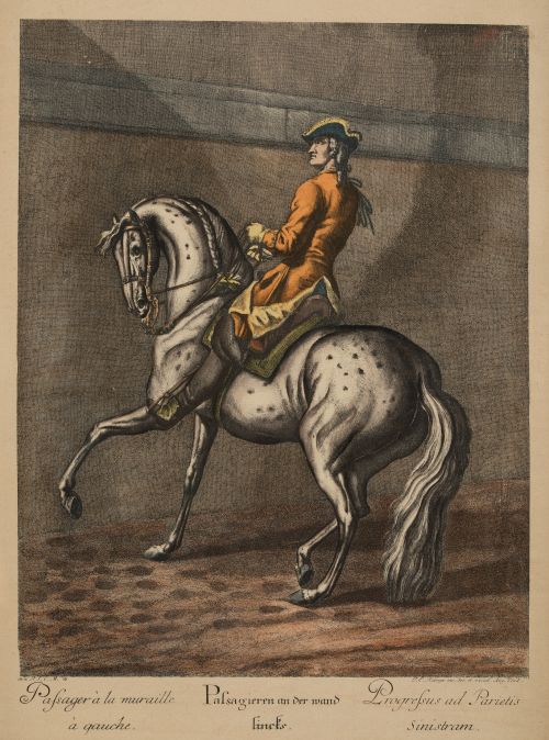 JOHANN ELIAS RIDINGER, "Serie Ecuestre", Pareja de grabados