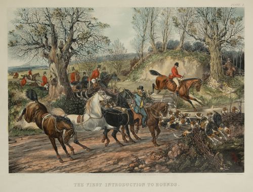 JOHN HARRIS, "Escenas de cacería", Pareja de litografías so