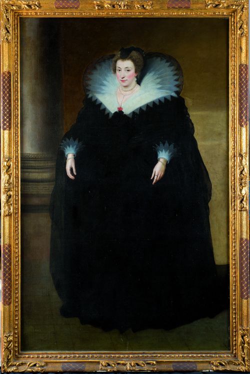 GASPAR DE CRAYER, "Retrato de una dama vestida de negro", Ó