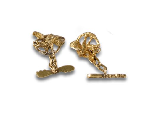 YELLOW GOLD CUFFLINKS