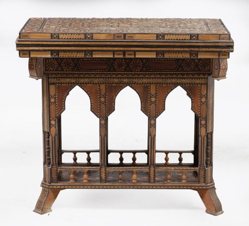 Mesa de juego de taracea, Marruecos S.XX