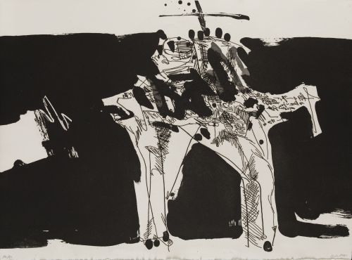 MANUEL MILLARES, "Antropofauna", 1970, Cinco grabados al ag