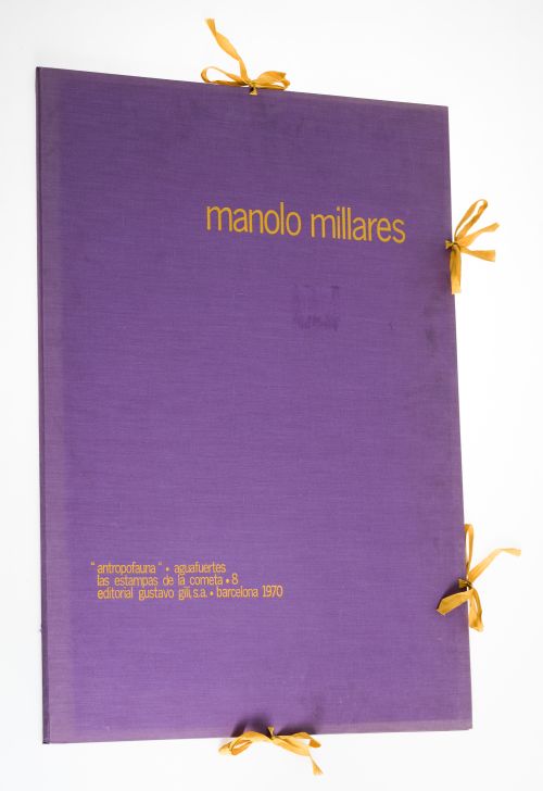 MANUEL MILLARES, "Antropofauna", 1970, Cinco grabados al ag