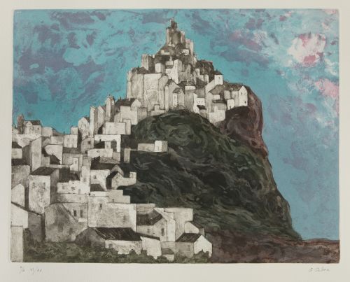 LUIS GARCÍA OCHOA, "Casares", Aguatinta y punta seca