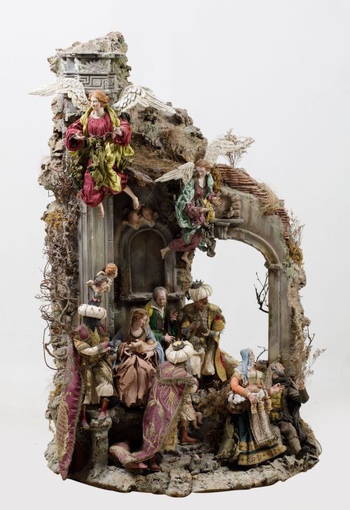 Nacimiento napolitano siguiendo modelos del siglo XVIII