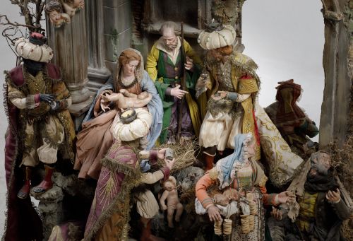 Nacimiento napolitano siguiendo modelos del siglo XVIII