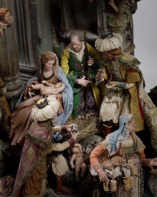 Nacimiento napolitano siguiendo modelos del siglo XVIII